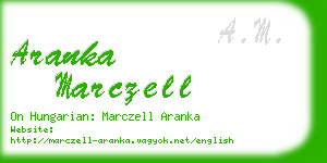 aranka marczell business card